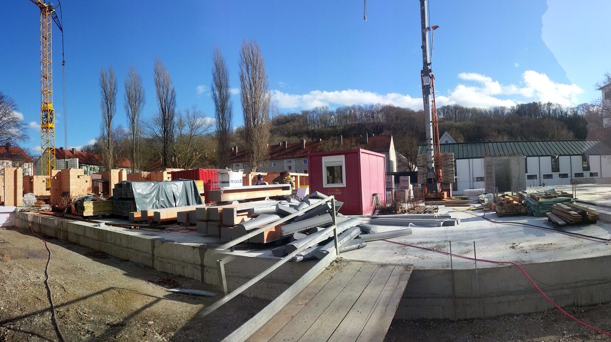 Rohbau einer Baustelle der Sittenauer Baugesellschaft